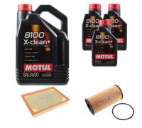 FEBI BILSTEIN Controllo Set 8L Motul 8100 X-CLEAN+ 5W30 Per Nissan Interstar