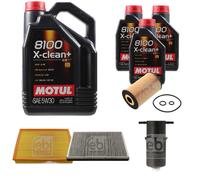 FEBI BILSTEIN Controllo Set 8L Motul 8100 X-CLEAN+ 5W30 Per VW Crafter 30-50