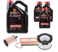 FEBI BILSTEIN Controllo Set 8L Motul 8100 X-CLEAN+ 5W30 Per VW Transporter