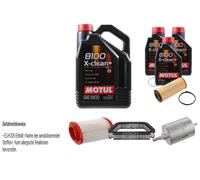 Febi BILSTEIN Controllo Set 8L Motul 8100 x-Pulire+5W30 per Audi A8 4E_3.2