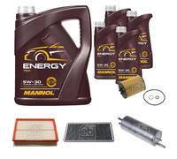 FEBI BILSTEIN Controllo Set 9 L MANNOL Energy 5W-30 per BMW X5 E53 4.4i 4.8is