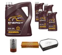 FEBI BILSTEIN Controllo Set 9 L MANNOL Energy 5W-30 per Mercedes E-Klasse W210