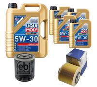 FEBI BILSTEIN Controllo Set 9L Liqui Moly 5W30 LONG LIFE 3 Per Audi A6 Avant