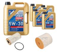 FEBI BILSTEIN Controllo Set 9L Liqui Moly 5W30 LONG LIFE 3 Per Audi A6 Avant