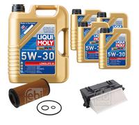 FEBI BILSTEIN Controllo Set 9L Liqui Moly 5W30 LONGLIFE3 Per Mercedes-Benz