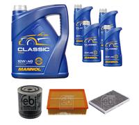 FEBI BILSTEIN Controllo Set 9L MANNOL Classic 10W-40 Per Audi A4 Cabriolet