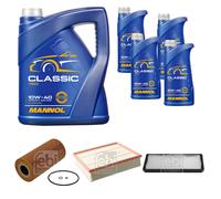 FEBI BILSTEIN Controllo Set 9L MANNOL Classic 10W-40 Per Mercedes Sprinter