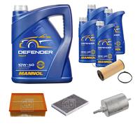 FEBI BILSTEIN Controllo Set 9L MANNOL Defender 10W-40 Per Audi A4 Cabriolet
