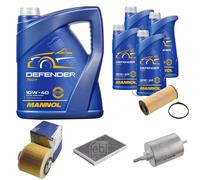 FEBI BILSTEIN Controllo Set 9L MANNOL Defender 10W-40 Per Audi A6 Allroad