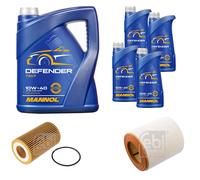 FEBI BILSTEIN Controllo Set 9L MANNOL Defender 10W-40 Per Audi A6 Allroad