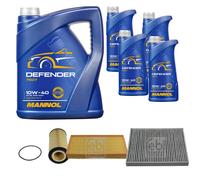 FEBI BILSTEIN Controllo Set 9L MANNOL Defender 10W-40 Per VW Touareg 7LA