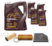 FEBI BILSTEIN Controllo Set 9L MANNOL Diesel TDI 5W-30 Per Audi A5 Sportback