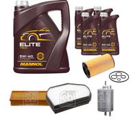 FEBI BILSTEIN Controllo Set 9L MANNOL Elite 5W-40 Per Mercedes-Benz E-Klasse