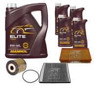 Febi BILSTEIN Controllo Set 9L mannol Elite 5W-40 per Volvo V70 II P80_2.4