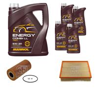 FEBI BILSTEIN Controllo set 9L MANNOL Energia Combi LL 5W-30 per Mercedes