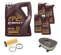 FEBI BILSTEIN Controllo Set 9L MANNOL Energy 5W-30 Per BMW X6 E71 E72
