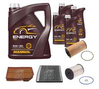 FEBI BILSTEIN Controllo Set 9L MANNOL Energy 5W-30 per Volvo XC90 I D5 AWD