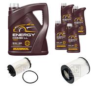 FEBI BILSTEIN Controllo Set 9L MANNOL Energy Combi LL 5W-30 Per Audi A8 4N2