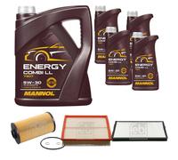 FEBI BILSTEIN Controllo Set 9L MANNOL Energy Combi LL 5W-30 Per BMW 7 Serie E32