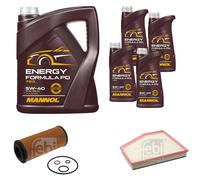 FEBI BILSTEIN Controllo Set 9L MANNOL Energy Formula PD 5W-40 Per BMW 5er