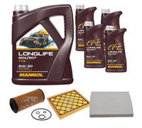 FEBI BILSTEIN Controllo set 9L MANNOL Longlife 504/507 5W-30 per BMW X5 E70