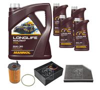 FEBI BILSTEIN Controllo Set 9L MANNOL LONGLIFE 504/507 5W-30 Per Porsche