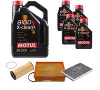 FEBI BILSTEIN Controllo Set 9L Motul 8100 X-Clean+ 5W30 Per Audi A4