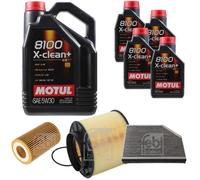 FEBI BILSTEIN Controllo Set 9L Motul 8100 X-Clean+ 5W30 Per Audi A5