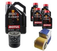 FEBI BILSTEIN Controllo Set 9L Motul 8100 X-CLEAN+ 5W30 Per Audi A6 Avant