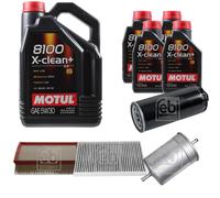 FEBI BILSTEIN Controllo Set 9L Motul 8100 X-CLEAN+ 5W30 Per Audi A6 Avant