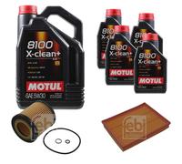 FEBI BILSTEIN Controllo Set 9L Motul 8100 X-CLEAN+ 5W30 Per BMW 2 Coupe F22