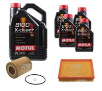 FEBI BILSTEIN Controllo Set 9L Motul 8100 X-Clean+ 5W30 Per BMW 3 Serie