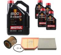 FEBI BILSTEIN Controllo Set 9L Motul 8100 X-CLEAN+ 5W30 Per BMW 4 Coupe F32