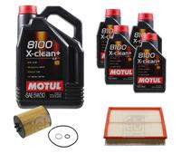FEBI BILSTEIN Controllo Set 9L Motul 8100 X-CLEAN+ 5W30 Per BMW X5 E53 4.4I