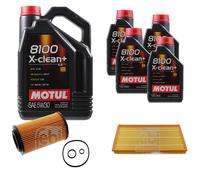 FEBI BILSTEIN Controllo Set 9L Motul 8100 X-CLEAN+ 5W30 Per Mercedes-Benz