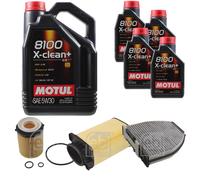 FEBI BILSTEIN Controllo Set 9L Motul 8100 X-CLEAN+ 5W30 Per Mercedes-Benz