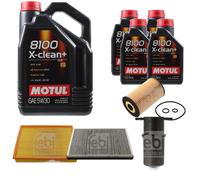 FEBI BILSTEIN Controllo Set 9L Motul 8100 X-Clean+ 5W30 Per VW Crafter 30-50