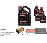 FEBI BILSTEIN Controllo Set 9L Motul 8100 X-CLEAN+ 5W30 Per VW Touareg 7P5