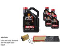 Febi BILSTEIN Controllo Set 9L Motul 8100 x-Pulire+5W30 per BMW X5 E53 4.8is