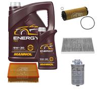 FEBI BILSTEIN Controllo Set MANNOL Energy 5W-30 6L per Audi A6 Avant 2.5 TDI