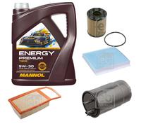 FEBI BILSTEIN Controllo set MANNOL Energy Premium da 5 litri 5W-30 per Opel