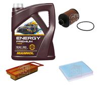 FEBI BILSTEIN Controllo set MANNOL Energy Premium da 5 litri 5W-30 per Opel