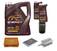 FEBI BILSTEIN Controllo Set Olio 5W-30 7 L per MANNOL Seat Exeo ST 1.8 TSi