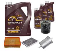 FEBI BILSTEIN Controllo Set Olio 5W-30 MANNOL 8 L per Audi A4 3.0 quattro