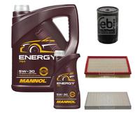 FEBI BILSTEIN Controllo Set Olio MANNOL Energy 5W-30 6 L per Audi 100 2.6 2.0 E