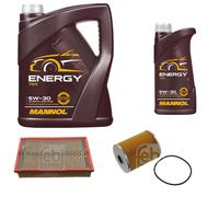 FEBI BILSTEIN Controllo Set Olio Motore MANNOL 5W-30 6 L per VW Sharan 2.8 VR6