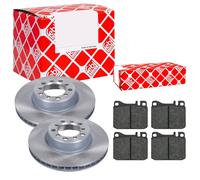 Febi BILSTEIN Dischi Freno Anteriori Ventilati + Pastiglie Del per Mercedes W126