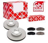 Febi BILSTEIN Dischi Freno Anteriori Ventilati + Pastiglie per Hyundai Santa Fé