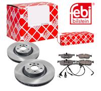 Febi BILSTEIN Dischi Freno Anteriori Ventilati + Pastiglie per Terra Rover L550