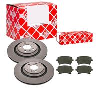 Febi BILSTEIN Dischi Freno Ventilato Posteriore + Pastiglie per Audi A6 Allroad